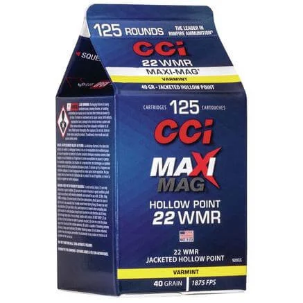CCI Maxi-Mag .22 WMR 40 gr JHP Ammo
