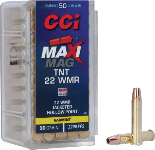 CCI MAXI-MAG 22WMR 30GR TNT JHP 2200FPS 50RD