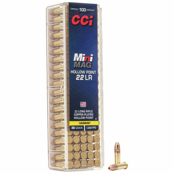 CCI MINI-MAG 22LR 36GR PLATED HP 1260FPS 300RD