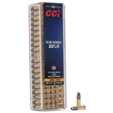 CCI Subsonic 22 LR 40 Gr HP Ammo