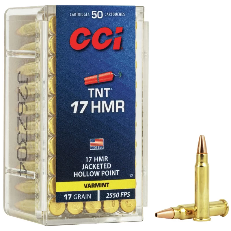 CCI TNT 17 HMR, 17GR, Hollow Point, Case of 2000