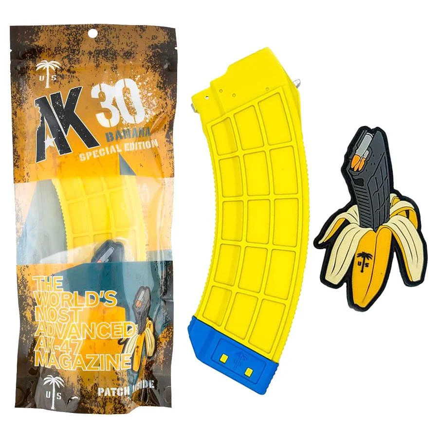 Century Arms US Palm AK30 Banana Special Edition Rifle Magazine Banana Yellow 7.62×39 Soviet AK-47 30/rd