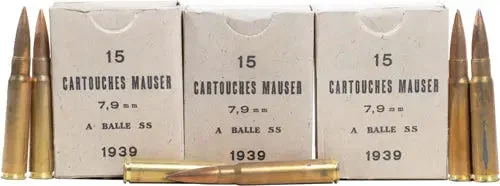 CENTURY GREEK SURPLUS 8MM MAUSER 198GR FMJ 945RD CASE