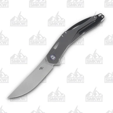 CH Knife Astro Folding Knife Gray Titanium 3.75In Bead Blasted Blade CHASG