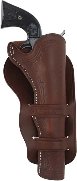 Cheyenne Double Loop Holster,right hand , 7-1/2" barrel, brown leather,fits Colt Single Action Army revolvers and others