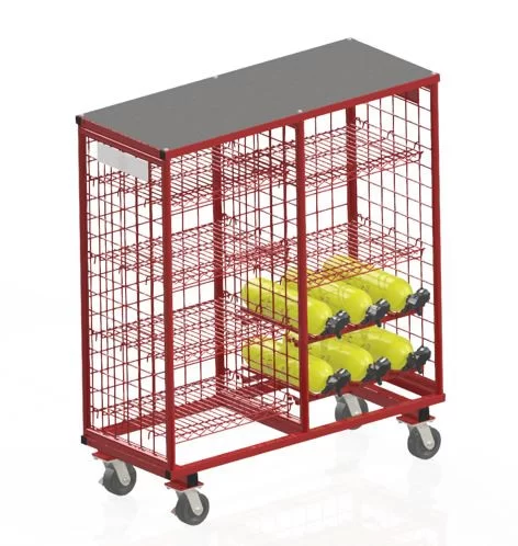 Circul-Air Mobile Cylinder Storage Rack, Holds 24 Cylinders. Dimension: 50″ W x 20″ D x 59″ H