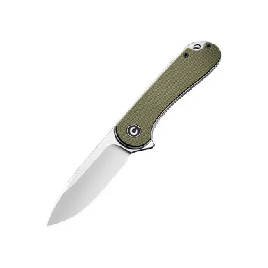 CIVIVI Elementum Folding Knife OD Green 2.96in Plain Satin Drop Point WKCC907E