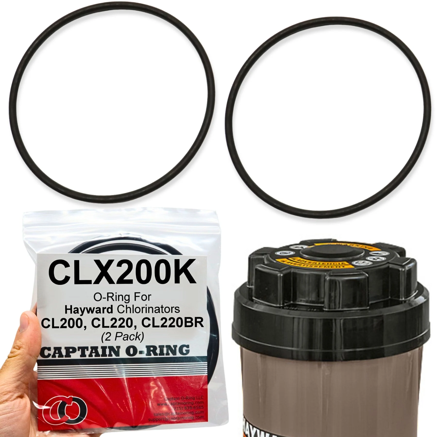 CLX200K O-Ring for Hayward CL200, CL220, CL220BR Pool Chlorinator/Chemical Feeder Lid(2 Pack)