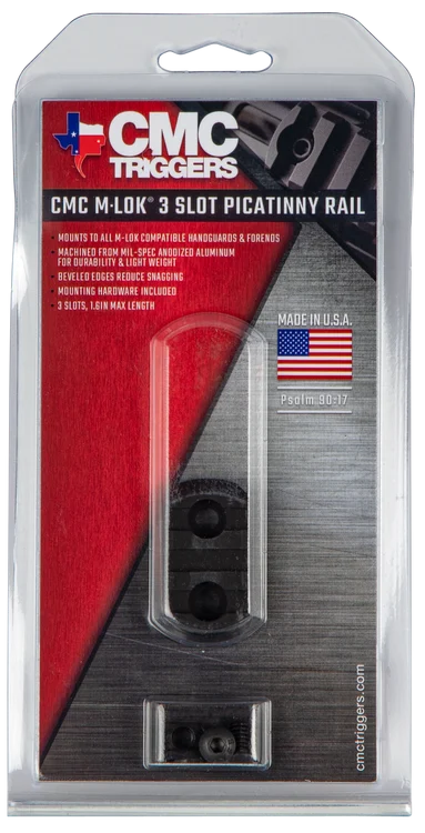CMC Triggers M-LOK Rail 3 Slot Black M-LOK Rail 3 Slot
