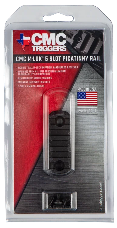 CMC Triggers M-LOK Rail 5 Slot Black M-LOK Rail 5 Slot