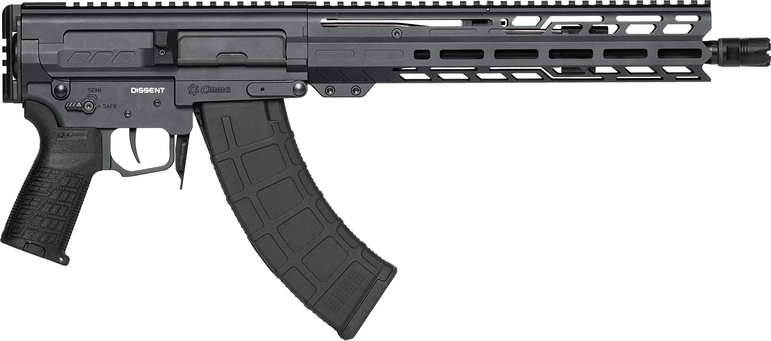 CMMG 86A8E0BSG Dissent MK47 7.62x39mm 30+1 12.50″ Black Nitride Threaded Barrel, M-LOK Handguards, Sniper Gray Cerakote Aluminum Picatinny Rail Receiver