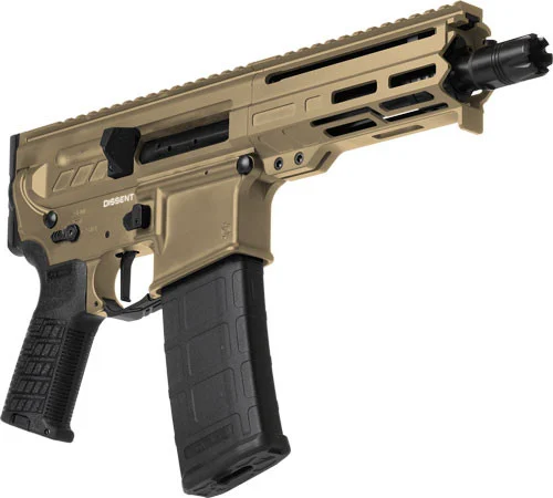 CMMG Dissent 300 Blackout, 6.5" Barrel, Coyote Tan Cerakote, OEM Grip, Picatinny Buffer Adapter, 30rd