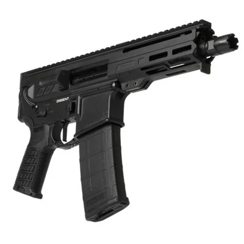 CMMG Dissent 5.56x45mm, 6.5" Barrel, Cerakote, Armor Black, Manual Safety, 30rd