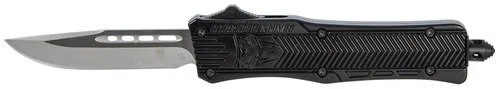 CobraTec CTK-1 Small OTF, 2.75", 440C Stainless Steel, Black Drop Point, Black Handle