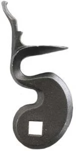 Cock, wax cast steel, 1.31" throw, tapped 12-24