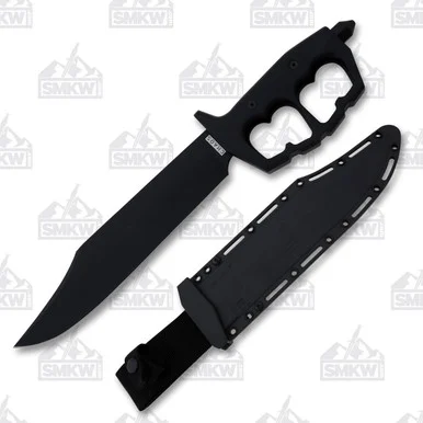 Cold Steel Chaos Bowie Fixed Blade Knife 10.5in Plain Black Clip Point CS80NTB