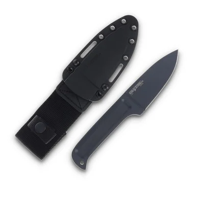 Cold Steel Drop Forged Hunter Fixed Knife 4in Plain Black Drop Point CS36MG