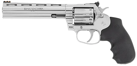 Colt Mfg KCOBRA22-SP6RFO King Cobra Target 22 LR 10rd 6″ Stainless Steel Barrel, Cylinder & Frame, Black Hogue Overmolded Grips
