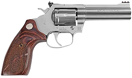 Colt Mfg KCOBRASB4TS King Cobra Target 357 Mag 6 Shot 4.25″ Matte Stainless Barrel, Cylinder & Steel Frame. Altamont Wood Grip