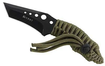 Columbia River Knife & Tool Triumph Neck Plain Fxd Bl-grn Crd