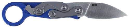 Columbia River Provoke EDC, Folding Knife, Kinematic Opening, Plain Edge, 2.56" Drop Point, Aluminum Handle, D2, Satin Finish, Blue Handle, Silver Blade