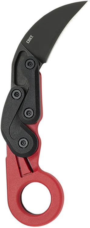 Columbia River Provoke Red, Folding Knife, Plain Edge, 1.4116 Steel Blade, Stonewash Finish, Red Grivory Handle, 2.47" Blade Length, Liner Lock