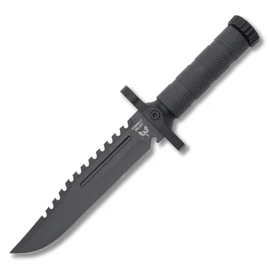 Combat Ready Survival Knife 7.5in Black Clip Point Fixed Blade CBR372