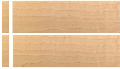 Curly maple knife handle scales,two scales3/8" x 1-1/2" x 5"