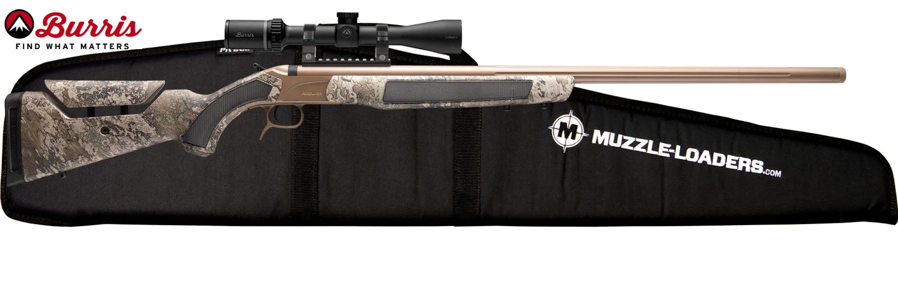 CVA™ Accura LR-X Muzzleloader Rifle .50 Cal FDE Cerakote & Nitride Barrel - 3-9x40mm Burris™ Fullfield E1 Scope Combo - PR3209BFC