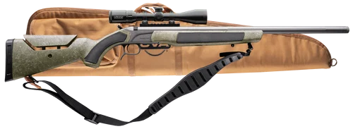CVA Accura MR-X 50 Caliber 26" Tungsten Cerakote Fluted Threaded Barrel, Drilled & Tapped Receiver, Adjustable Black/Gray Webbing Synthetic Stock, KonusPro 309x40mm IR BDC, SoftCase