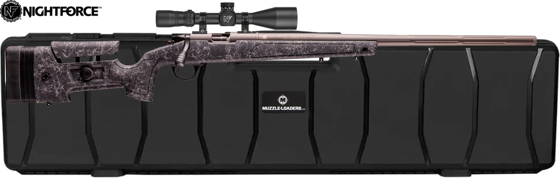 CVA™ Endura LRH Muzzleloader Rifle - .45 Caliber Nightforce™ NX6 Scope Combo - Cerakote™ Tungsten & Nitride Barrel - PR5020NX6
