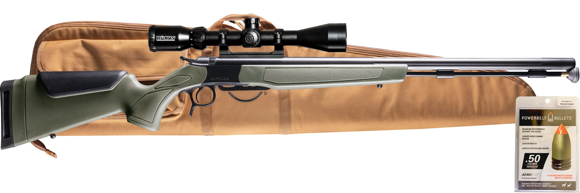 CVA Optima™ Muzzleloader Konus Scope Combo - .50 Caliber Nitride Barrel & OD Green Stock - PR2048NSCP