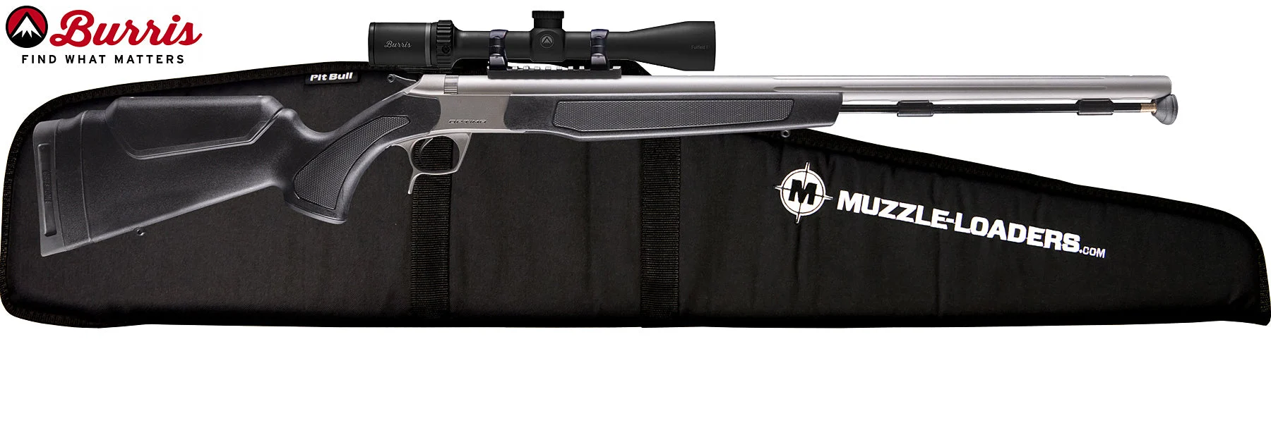 CVA Optima™ Stainless & Black Scope Combo - .50 Cal Burris™ 3-9x40mm Scope - PR2050BFC
