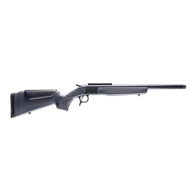 CVA Scout Single Shot Rifle .300 Blackout 16.5″ Threaded Blued Barrel Grey Stock 0 MOA Pic Rail