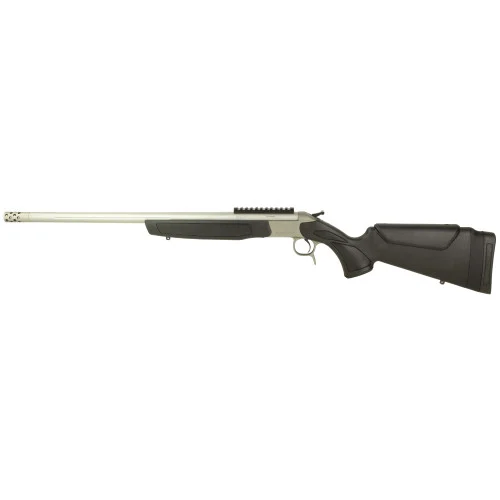 CVA Scout, Take-Down 450 BM, 22" Threaded Barrel, Stainless Steel Finish, Synthetic Stock, Black, Ambidextrous, Scope Rail, Muzzle Brake, 1 Round