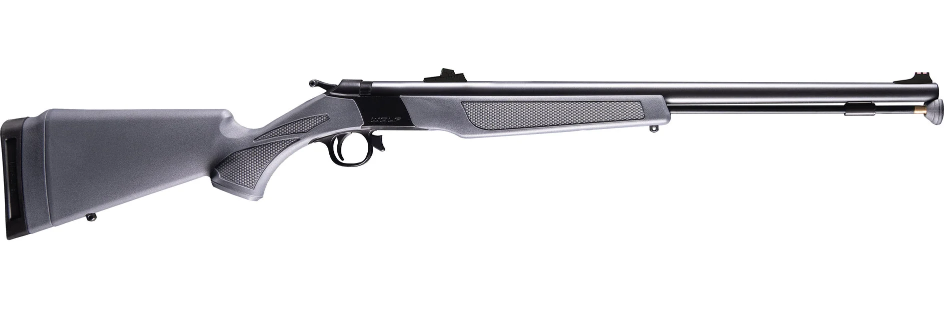 CVA Wolf Muzzleloader .50 Cal Blued Steel & Stealth Grey - Fiber Optic Sights- PR2119
