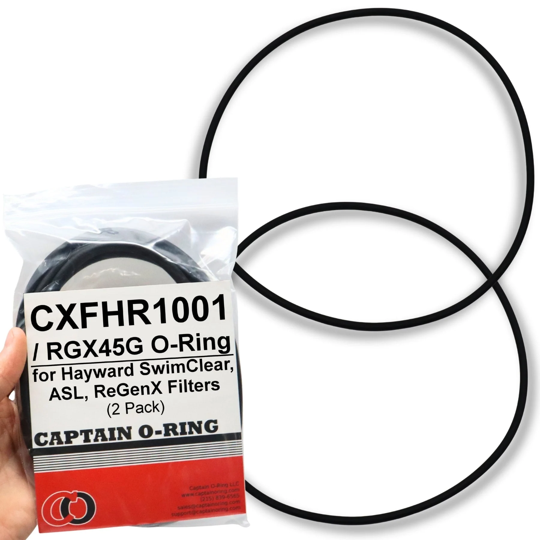 CXFHR1001 / RGX45G O-Rings for Hayward SwimClear C100S, C150S, C200S. RG450, RG700, ASL C850, C1250 Filter Head (2 Pack)