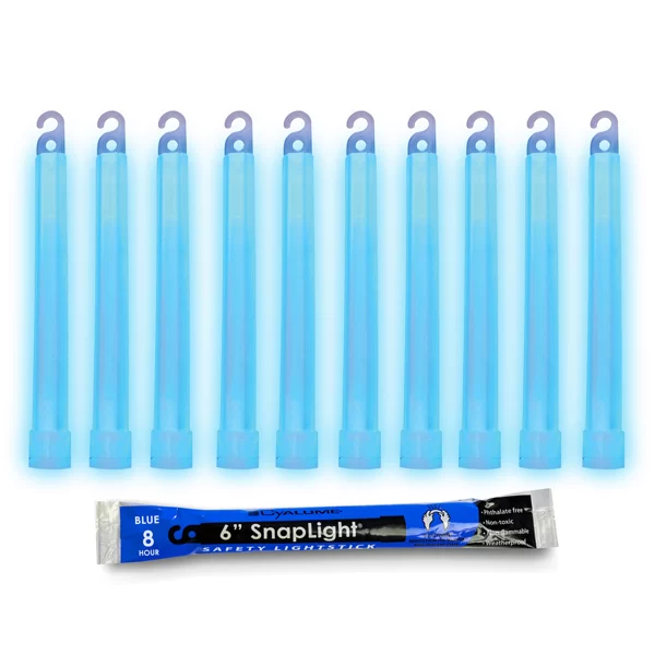Cyalume 6″ Snaplite, Color: Blue, 10 Per Pack