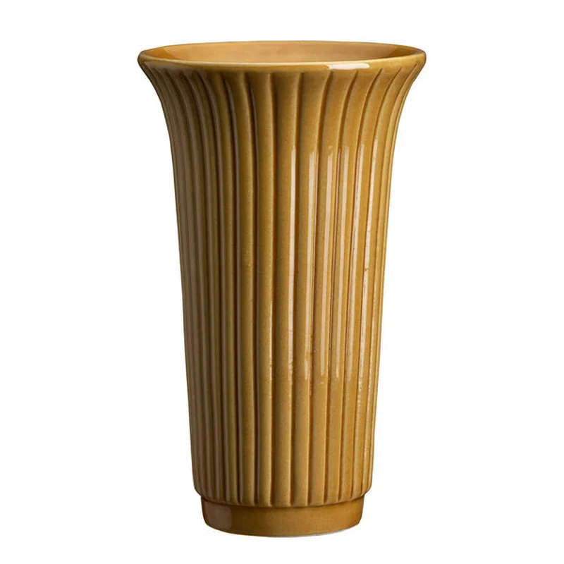 Daisy GLAZED: Yellow Amber, 20 cm, Vase