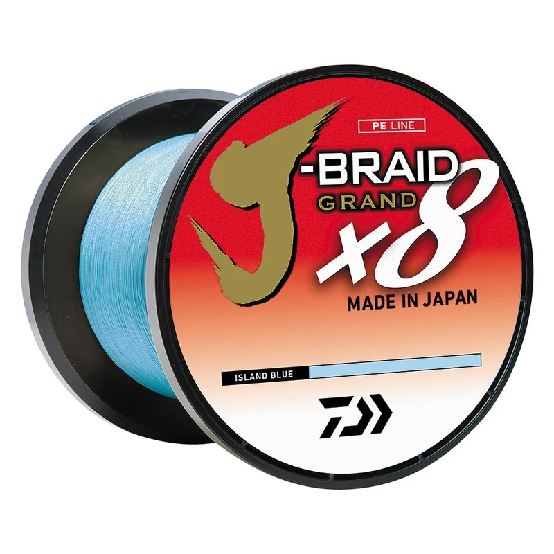 Daiwa J-BRAID x8 GRAND Braided Line – 40 lbs – 300 yds – Island Blue [JBGD8U40-300IB]