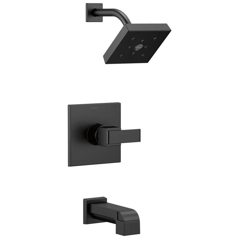 Delta Faucet Ara One Handle Single Function Bathtub & Shower Faucet in Matte Black (Trim Only) | Ferguson