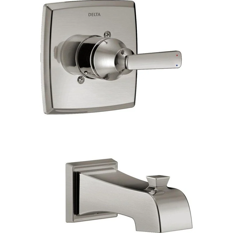 Delta Faucet Ashlyn Single Handle Wall Mount Tub Filler in Brilliance Stainless | Ferguson