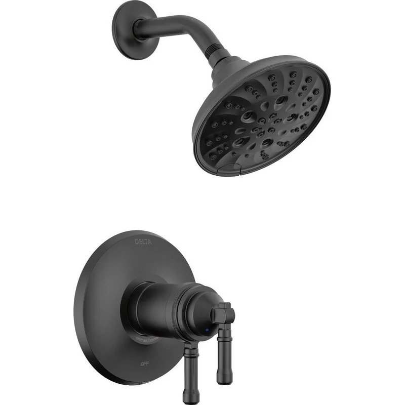 Delta Faucet Broderick Two Handle Multi Function Shower Faucet in Matte Black (Trim Only) | Ferguson