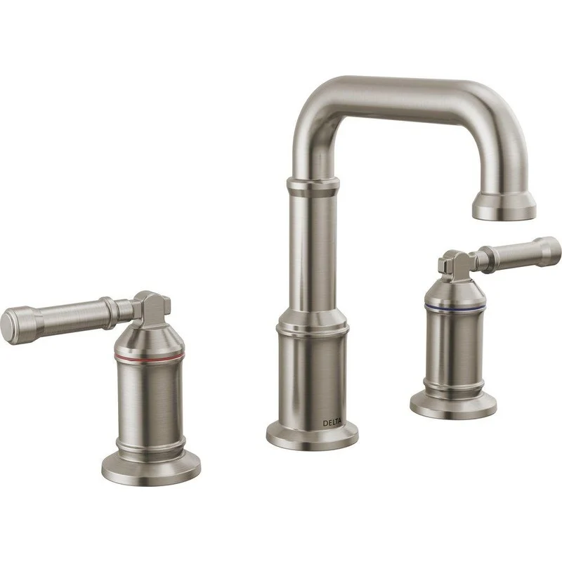 Delta Faucet Broderick Two Handle Widespread Bathroom Sink Faucet in Lumicoat Stainless | Ferguson
