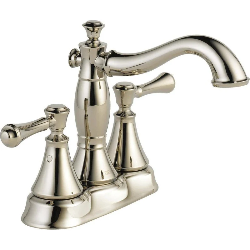 Delta Faucet Cassidy Two Handle Centerset Bathroom Sink Faucet in Brilliance Polished Nickel | Ferguson