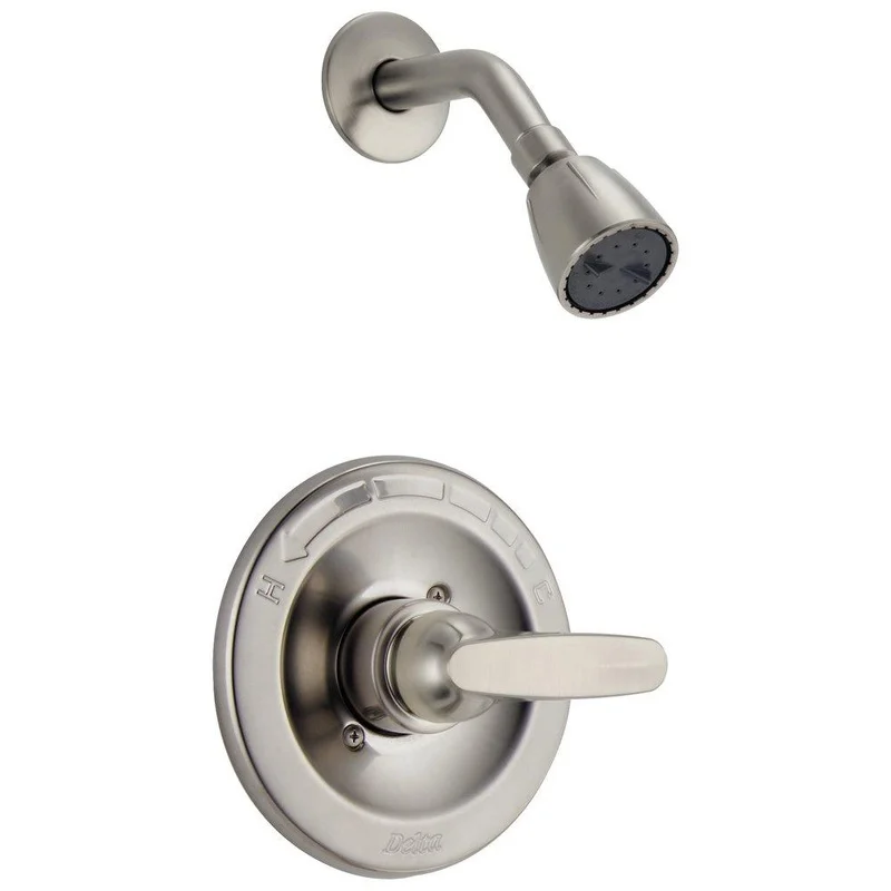 Delta Faucet Foundations One Handle Single Function Shower Faucet in Brilliance Stainless (Trim Only) | Ferguson