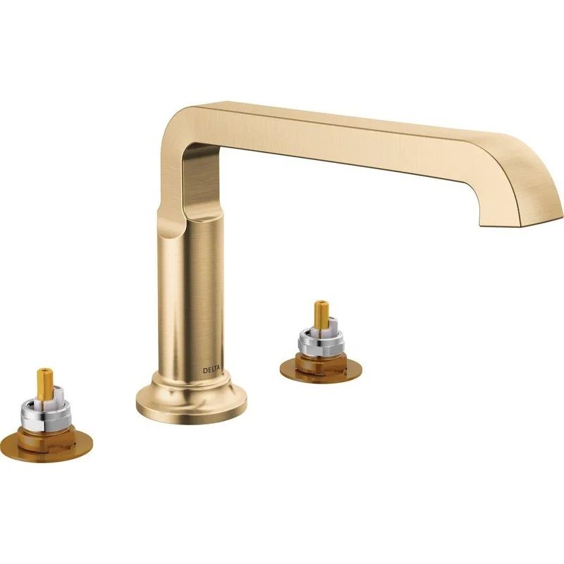 Delta Faucet Tetra Two Handle Roman Tub Faucet in Lumicoat Champagne Bronze (Trim Only) (Handles Sold Separately) | Ferguson