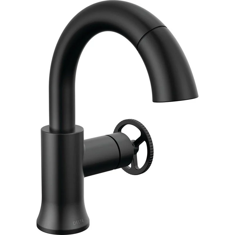 Delta Faucet Trinsic Single Handle Monoblock Bathroom Sink Faucet in Matte Black | Ferguson