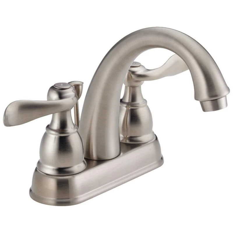 Delta Faucet Windemere Two Handle Centerset Bathroom Sink Faucet in Brilliance Stainless | Ferguson
