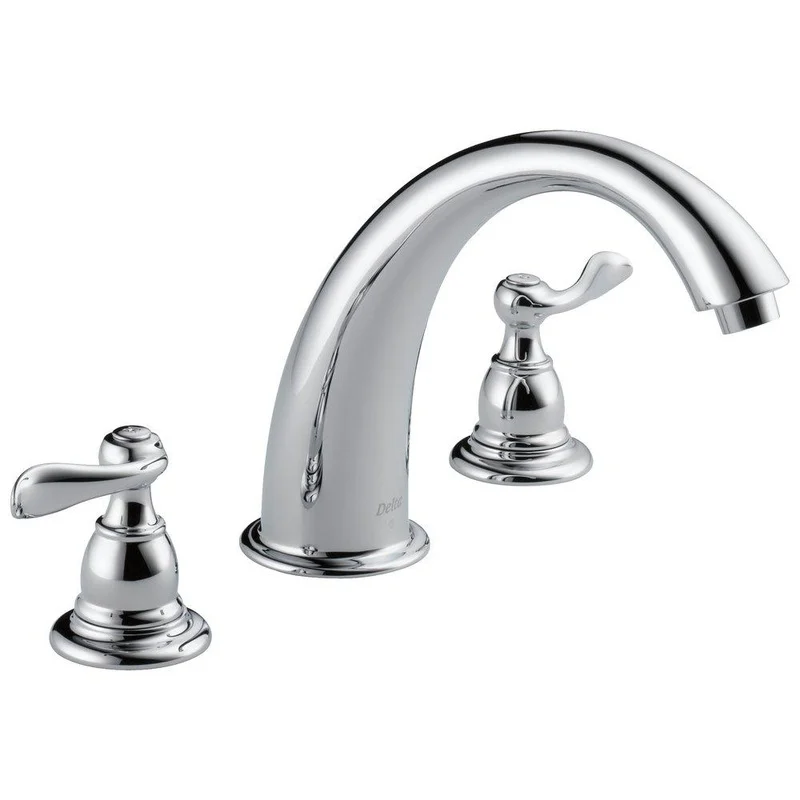 Delta Faucet Windemere Two Handle Roman Tub Faucet in Chrome (Trim Only) | Ferguson